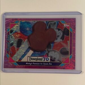 Topps Disneyland 70 Mickey's Premium Ice Cream Bar Pink Trading Card
